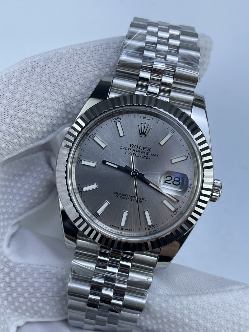 (준비완료/특급배송)NO.3185/롤렉스 데이저스트 126334 41미리 실버다이얼 바인덱스 QP공장